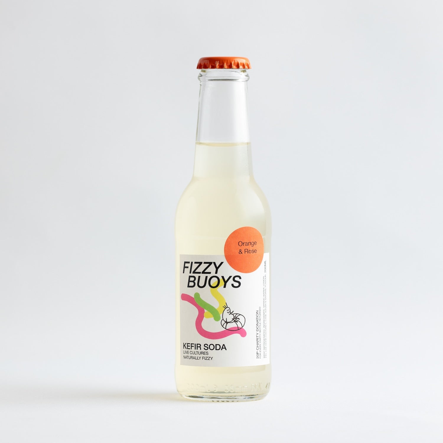 orange & rose flavour kefir soda